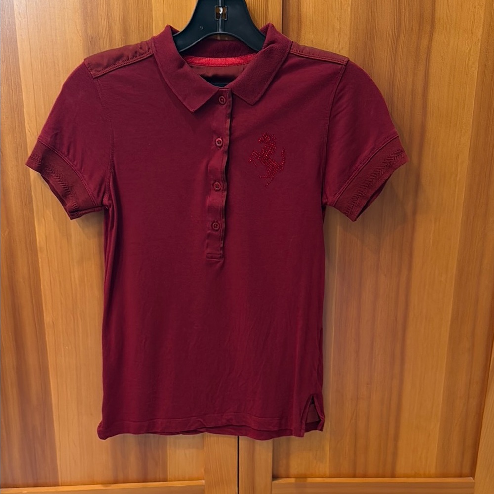 Ferrari Red Polo Classic Cotton Blend